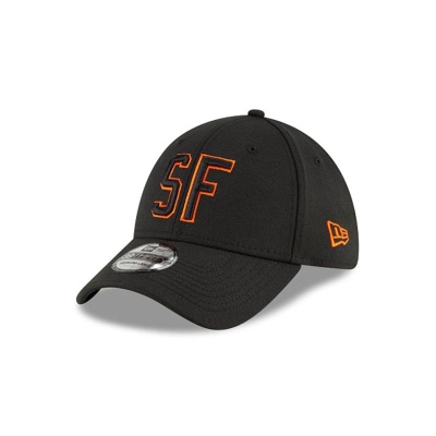 San Francisco Giants Gorra | New Era MLB Ligature 39thirty Stretch Fit Cap Mexico - Negros